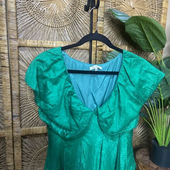 The Clothing Company Womens Ruffle Detail Short Dress Green Size Large - Picture 6 of 8